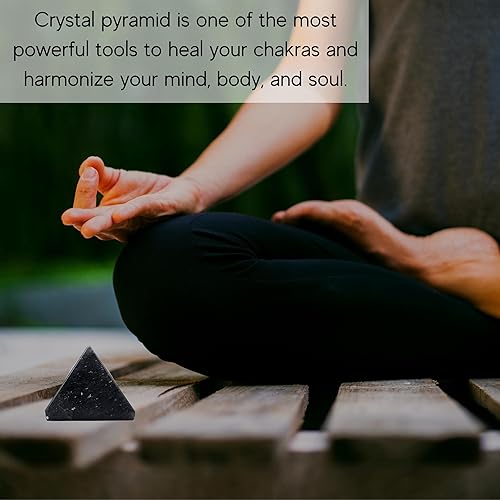 Miniatura 464 de Amazing Gemstone White Agate Snow Quartz Pyramid Crystal Healing Stones - 1" Great Pyramid Figurine of Natural Stone Pyramid for Meditation, Reiki