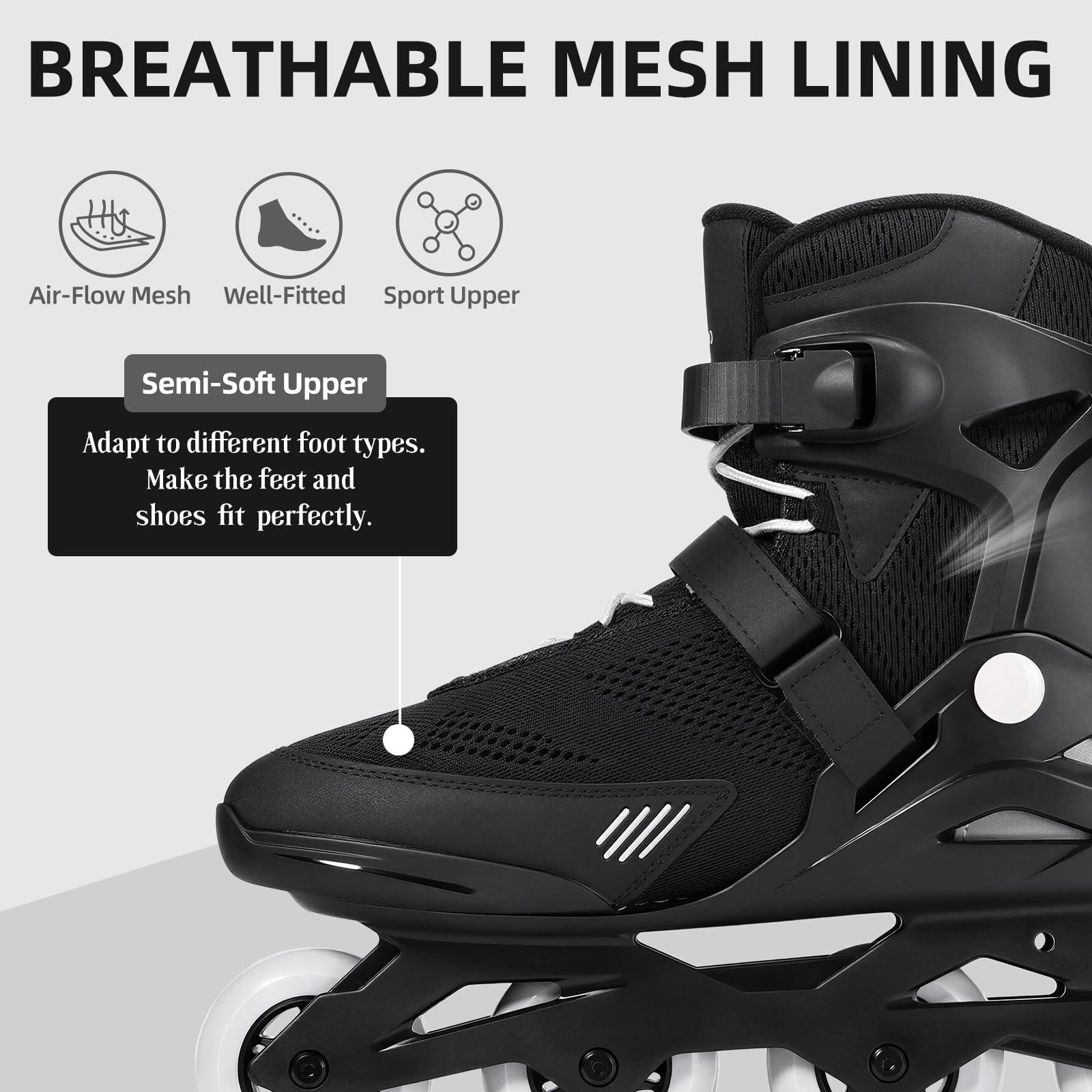 Move - Inline Skates for Women Men, Roller Skate Blade Adult Male Female, Professional Fitness Roller Skates Blades for Unisex