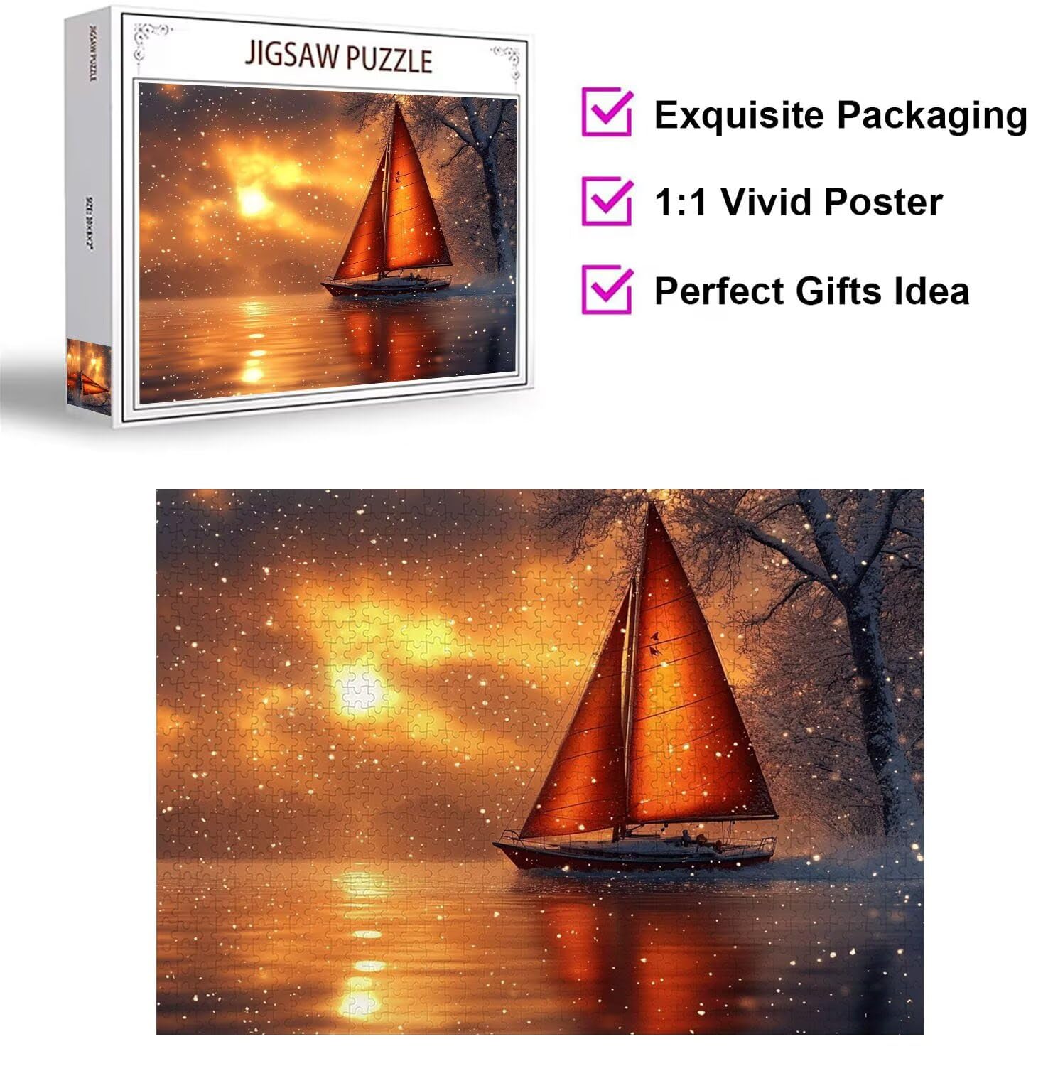 Puzzle 5000 Pezzi Sole calante Puzzle Adulti, Gioco Educativo, n-449