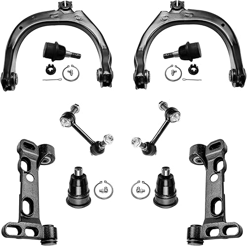 Miniatura 71 de Detroit Axle - Kit de suspensión frontal de 10 piezas para Chevy Trailblazer GMC Envoy XL Buick Rainier 9-7X Ascender, inferior y superior, 4 brazos