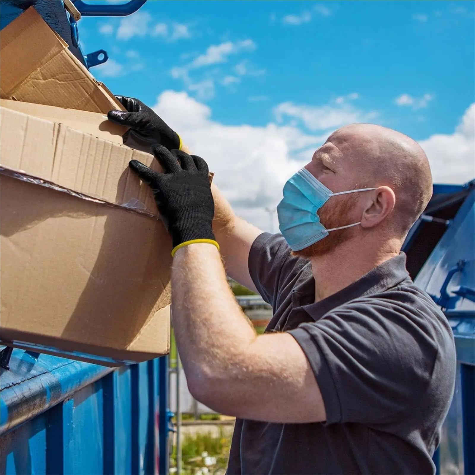 Genérico Compatible con guantes de trabajo recubiertos de nitrilo KG12N