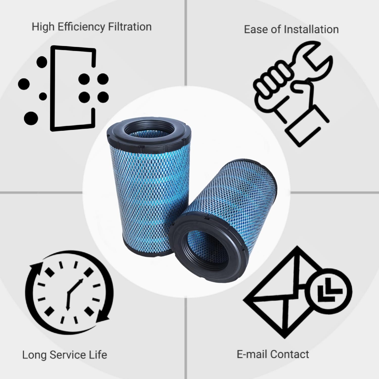 7082436 Air Fil-ter Fit For Polaris RZR PRO R DYNAMIX/RC/SPORT/PREMIUM/ULTIMATE(LV/TLD), RZR PRO R4 DYNAMIX/SPORT/ULTIMATE TLD/LV/RC/PREMIUM 2022-2024(2 Pack)