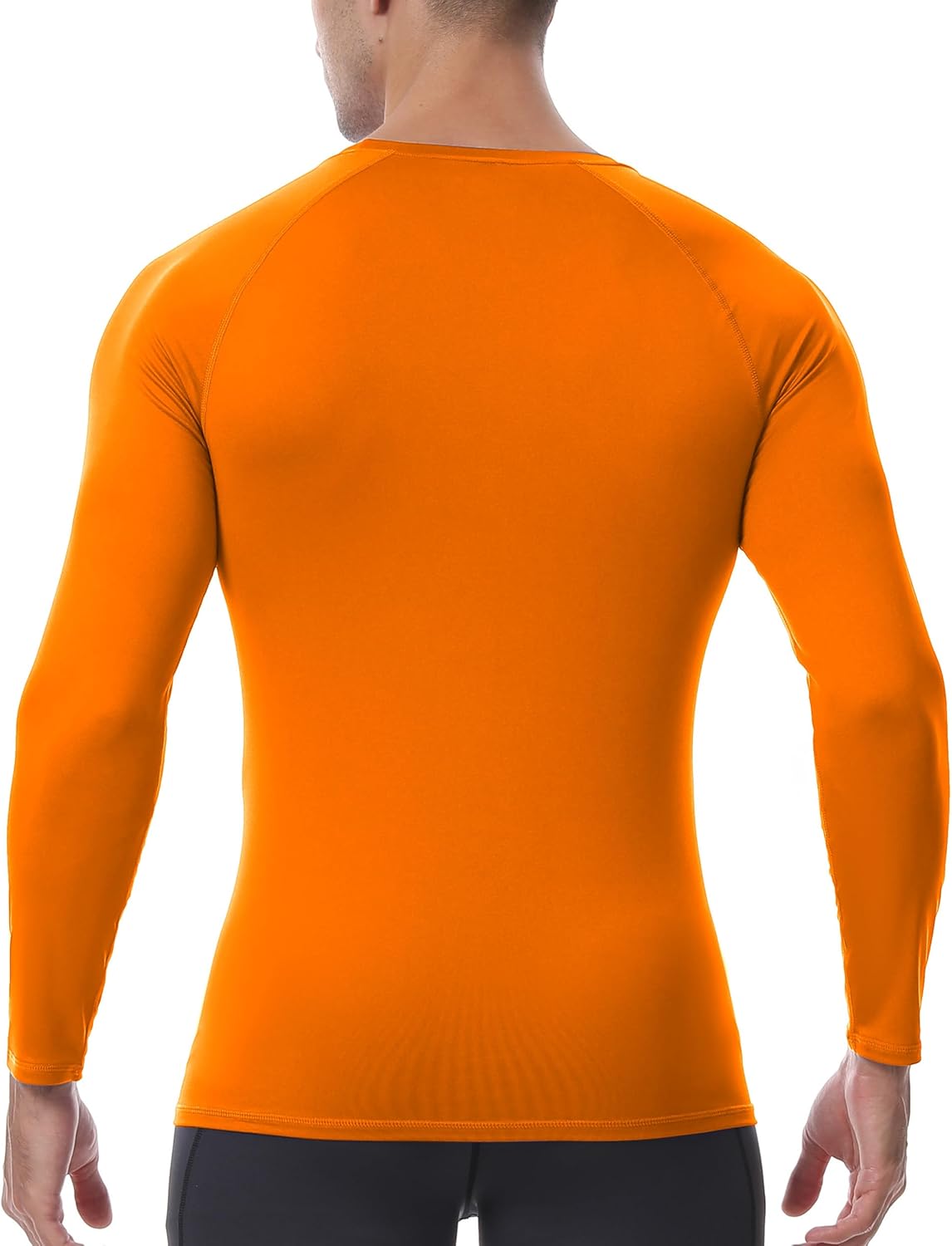 Men's Long Sleeve Compression Shirt, Quick Dry Athletic Base Layer Top, Skins Fit Football Running Workout Undershirt - Image 3