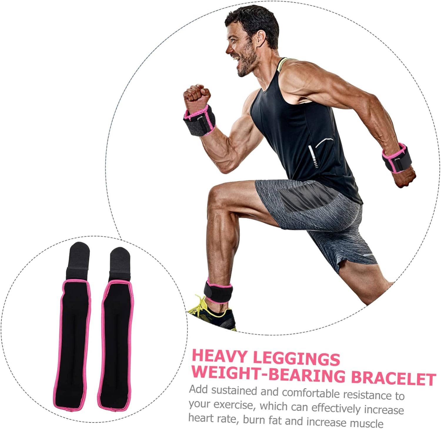 Yardwe Adjustable Weight-Bearing Leg Weights for Boys and Girls Ultra-Thin Fitness Bands Ankle Straps for Running and Training