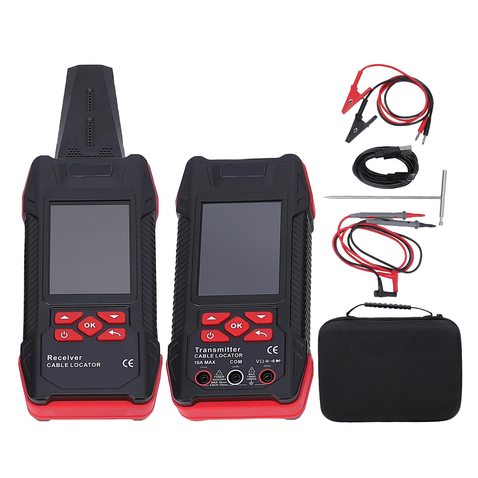 Detector de Cables Localizador de Cables Multifunción, Multímetro Digital Confiable con Linterna para Rastreo de Subterráneos, Ideal para Electricistas, ABS, 1 Unidad