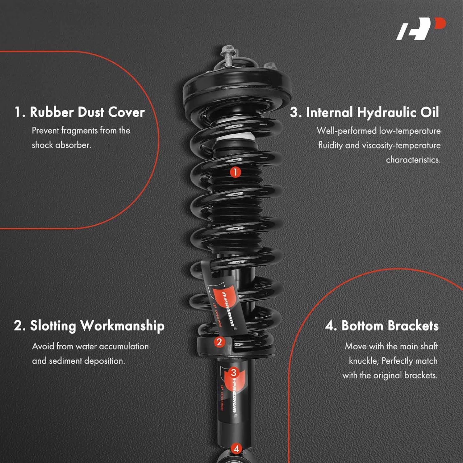 A-Premium Front Struts Compatible with Ford Expedition & Lincoln Navigator, 2007-2013 - 2x Replacement Suspension Complete Strut Assembly Shock with Coil Spring