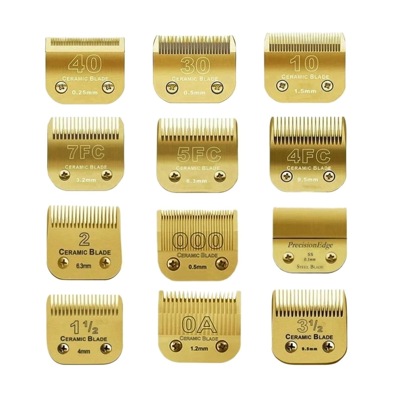 Abnehmbares Ramic-Klingen-Set for Hundeschermaschinen, Kompatibel Mit Andis, Kompatibel Mit Schermaschinen Der Serien Oster, A5, KM10(3FC(13mm))