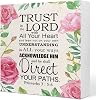 Proverbs 3:5-6 Trust in the Lord with All Your Heart Wooden Box Sign,Christian Desk Decor for Women,Religious Wood Signs,Bible Scripture Shelf Decor,Christian Faith Decor