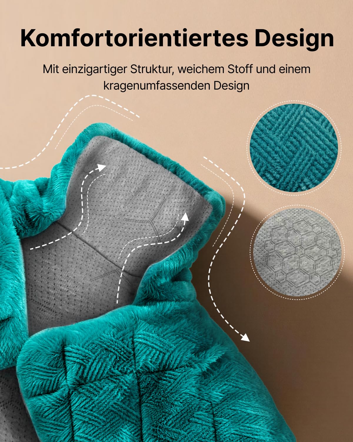 RENPHO Heizkissen für Nacken Schulter Graphen gewichtet, waschbar,Geschenk | Waschbar,Geburtstagsgeschenk für Frauen & Männer, enganliegendes Design, weiches & bequemes Material, abnehmbarer Controller
