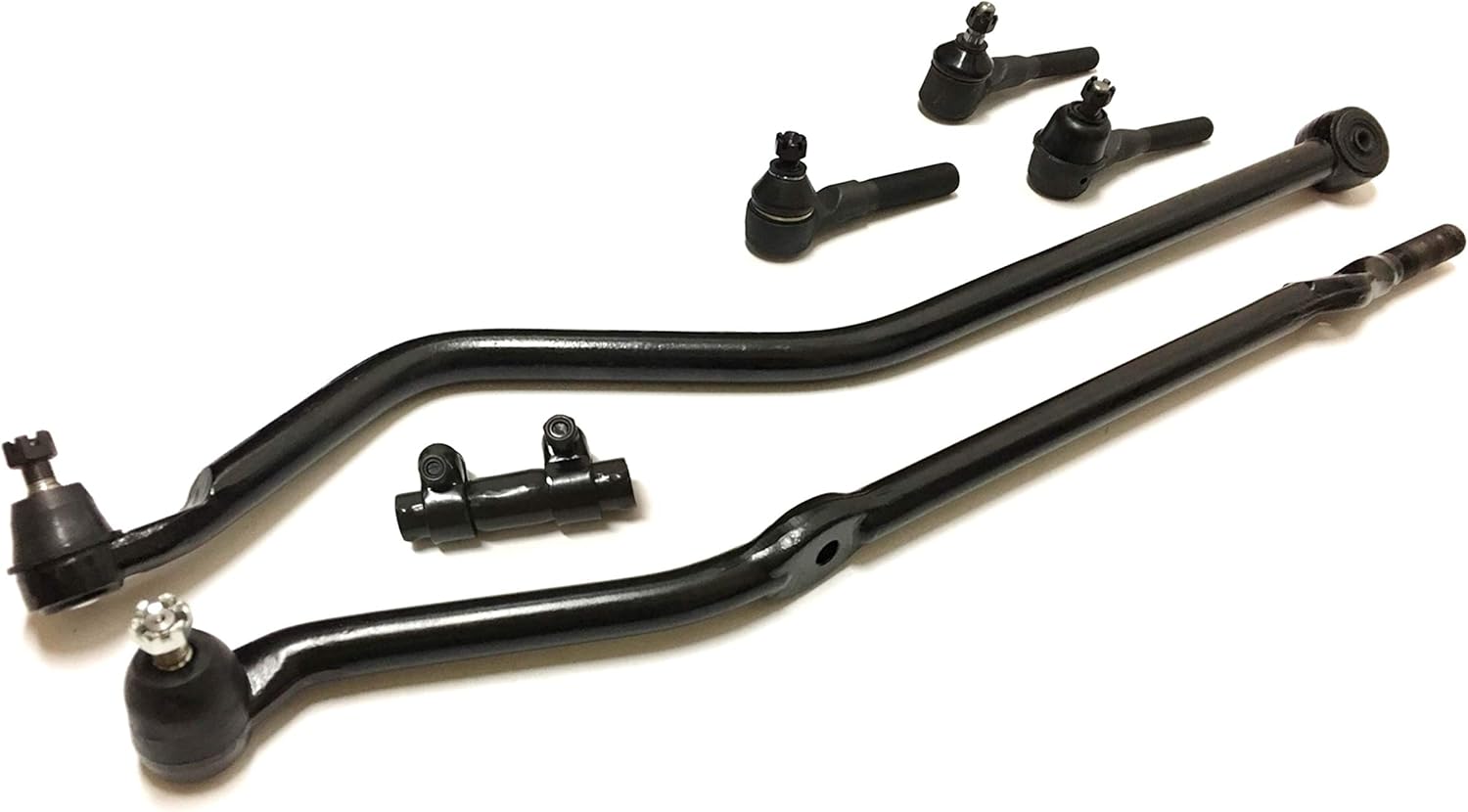 PartsW - 6 Pc Steering Kit Drag Link Tie Rods Track Bar Sleeve for Jeep Cherokee 1991-2001 All Models Jeep & Comanche 1991-1992 All Models