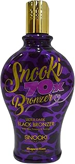 Supre Snooki Ultra Dark 70X Black Bronzer Tanning Lotion 12 ounces, Black Walnut, Henna and DHA with Aloe Vera. Paraben and Gluten Free
