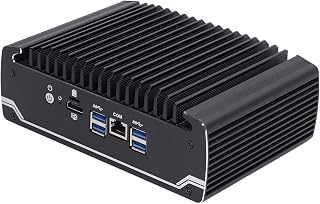 Mini PC, Power On 8G Memory & 128G Hard Drive 100‑240V Industrial Control Mini Computer Versátil para Educação Eletrônica (plugue americano)