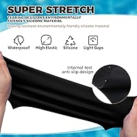 Vista 7 de Gorra de natación extragrande – gorro de natación para cabello largo, rastas, cabello ondulado, extensiones de cabello, trenzas, rizos y afros