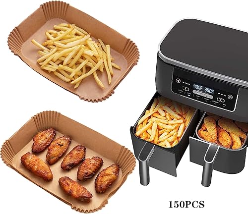 Miniatura 16 de Revestimientos para freidora de aire Ninja Foodi XL Smart FG551 6 en 1 para parrilla interior, 100 piezas rectangulares para freidora de aire Forros