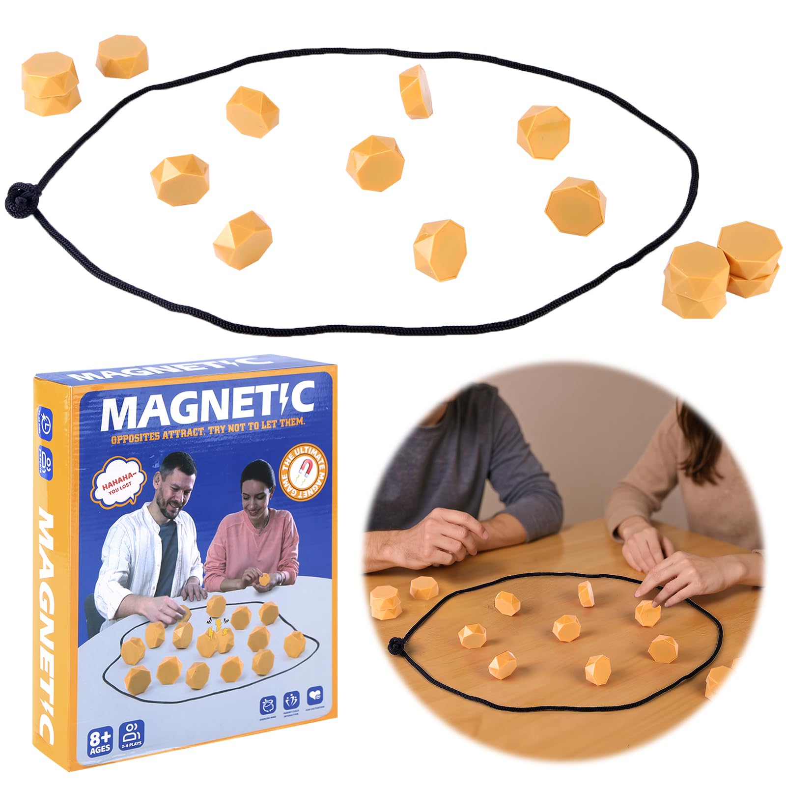 CHANGYUE Gioco di scacchi magnetico da tavolo strategico, set interattivo per bambini e adulti (Oro) (B)