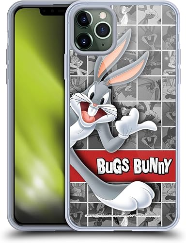 Miniatura 275 de Head Case Designs Funda de gel suave con licencia oficial de Looney Tunes Retro Bugs Bunny compatible con Apple iPhone 11 Pro Max Retro,Blanco y