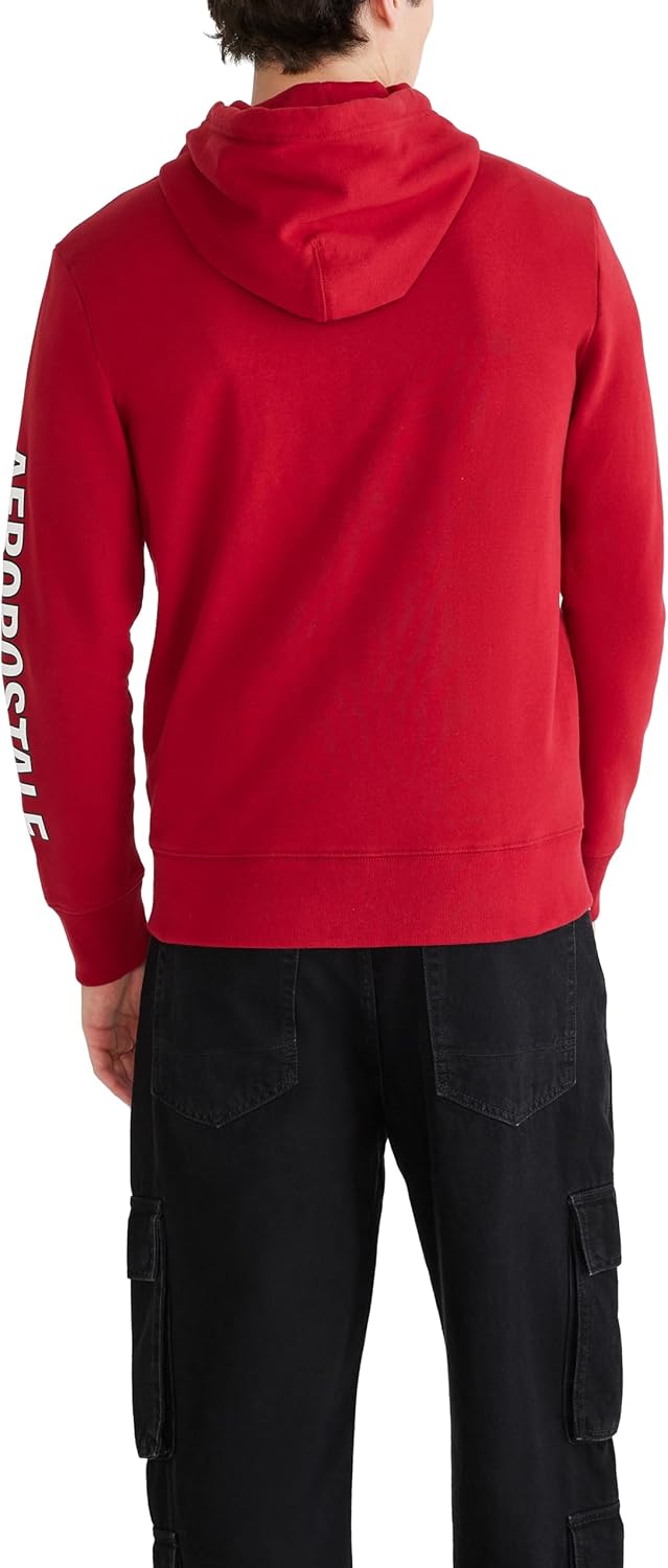 AEROPOSTALE mens Aero Logo Full Zip Hoodie- Left Chest - Image 5