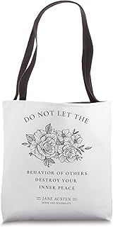 Jane Austen Sense and Sensibility Bookish Bookworm Novel Tote Bag
