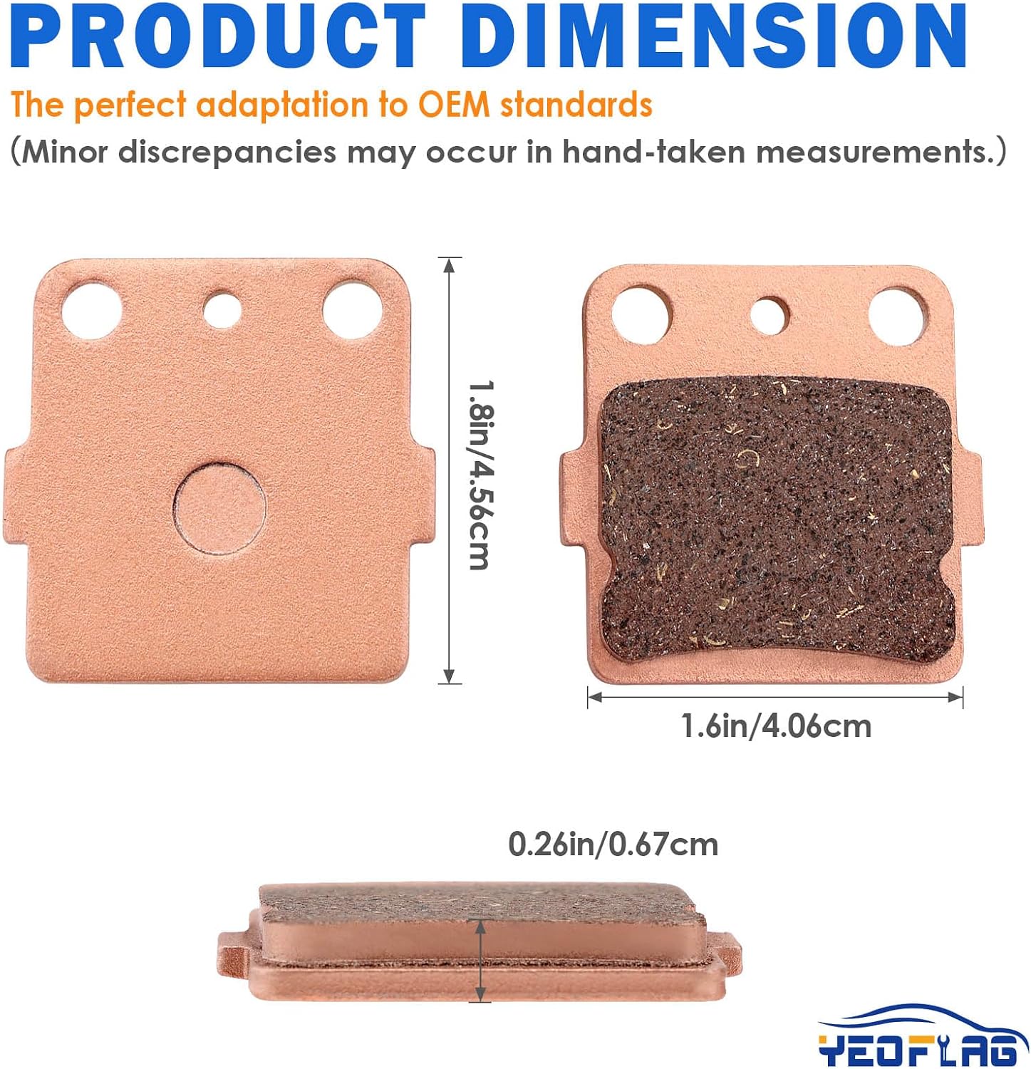 2pcs 400EX Rear Brake Pads for Honda 1999-2008 TRX400X 300EX for Yamaha Raptor 660R 350 Warrior Banshee Wolverine 350 Blaster 200 for Kawasaki klx140 kx112 kx100 kx85 kx80