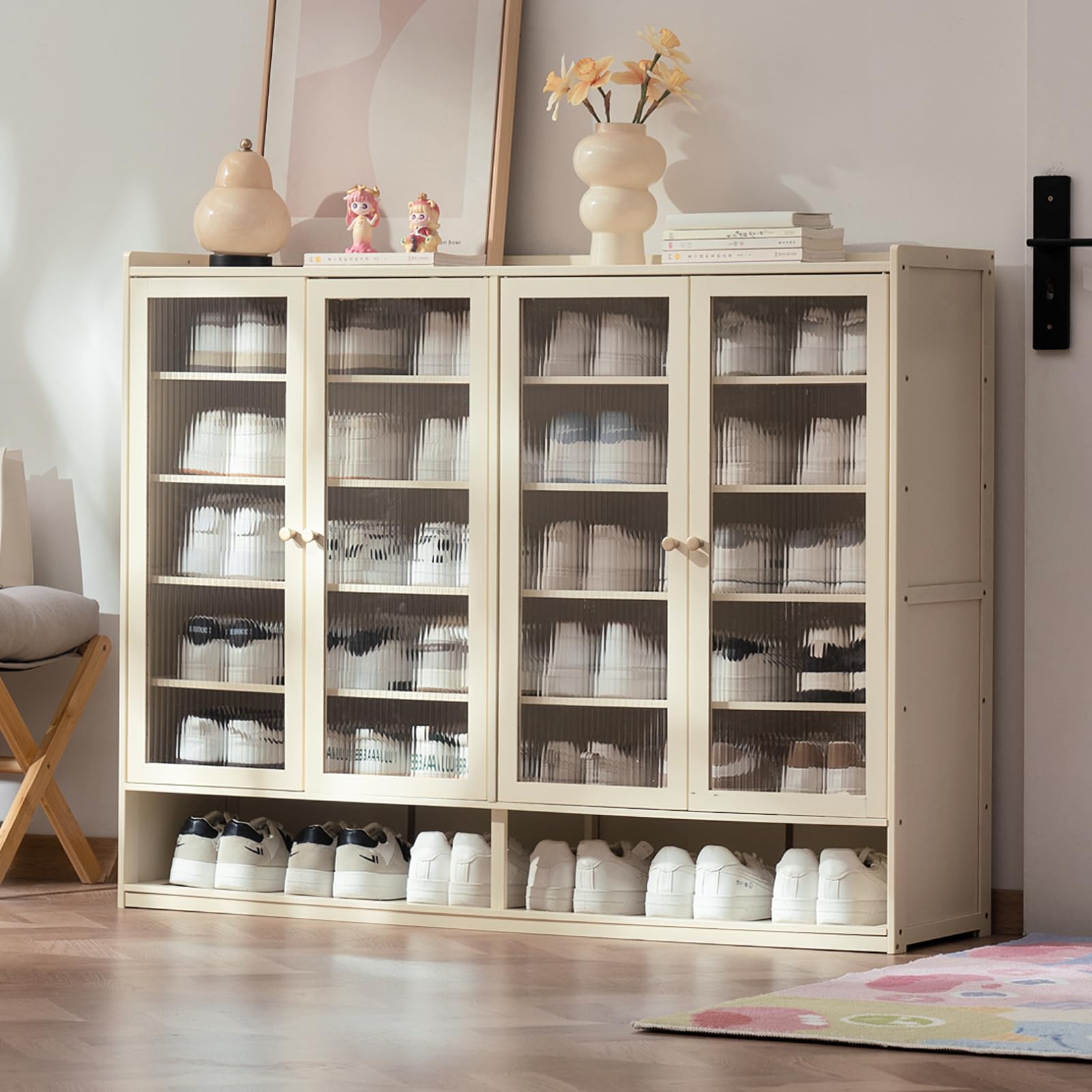 Meuble à chaussures étroit 7 niveaux pour optimiser les petits espaces