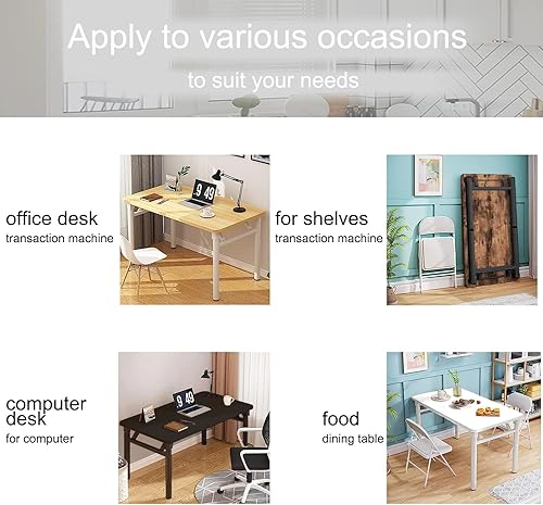 Miniatura 6 de Mesa de estudio de escritorio para computadora, no requiere montaje, escritorio de computadora de escritura, mesa plegable que ahorra espacio, simple