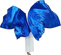 Vista 1 de Wuchieal 74" x 55" Banderas de adoración grandes de semicírculo suave, bandera de alabanza de semicírculo de satén con varillas escalables 1 pares