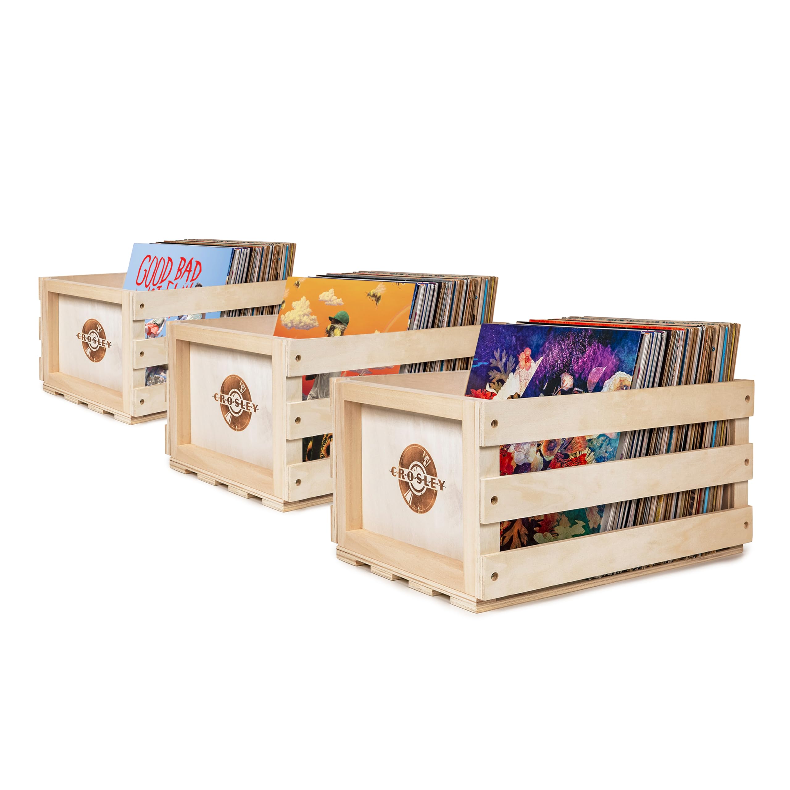 半額未開封やすらぎのホームソングBOX collection CD10枚組 Amazon.com: Crosley AC1004A-NA Record Storage Crate Holds Up to 75