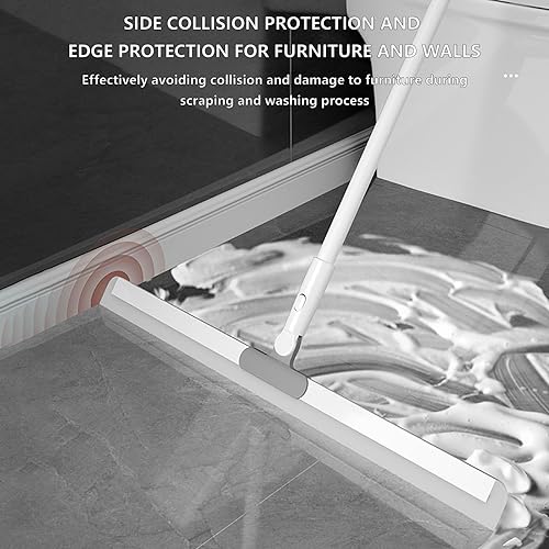 Miniatura 5 de Escoba escoba para piso con mango largo de 46 pulgadas, escoba mágica multifunción para el hogar, escoba de silicona para el hogar, escoba