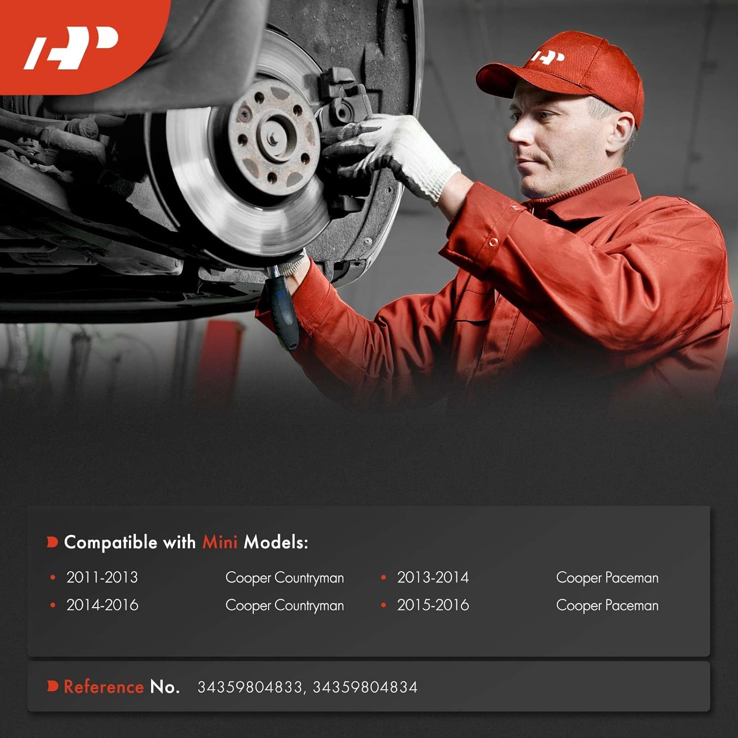 A-Premium Front and Rear Disc Brake Pad Wear Sensors Compatible with Mini Cooper Paceman 2013-2016, Cooper Countryman 2011-2016, 3-PC Set