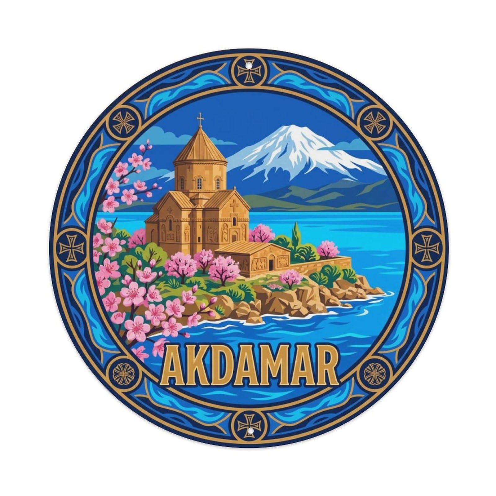 Van Lake Akdamar Church Turkey Sacred Heritage Metal Tin Sign