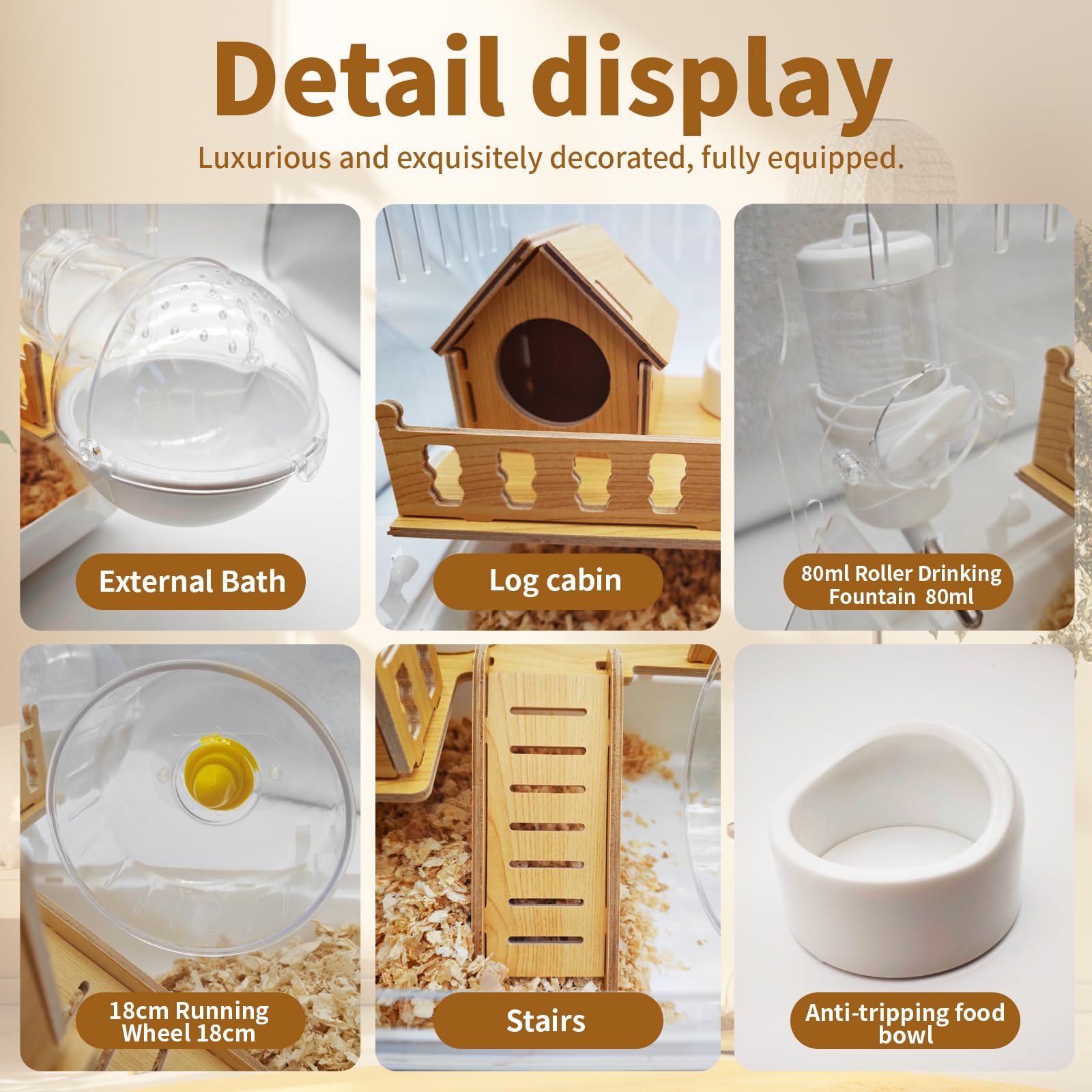 Acrylic Hamster Cage - 2 Tier Habitat -5