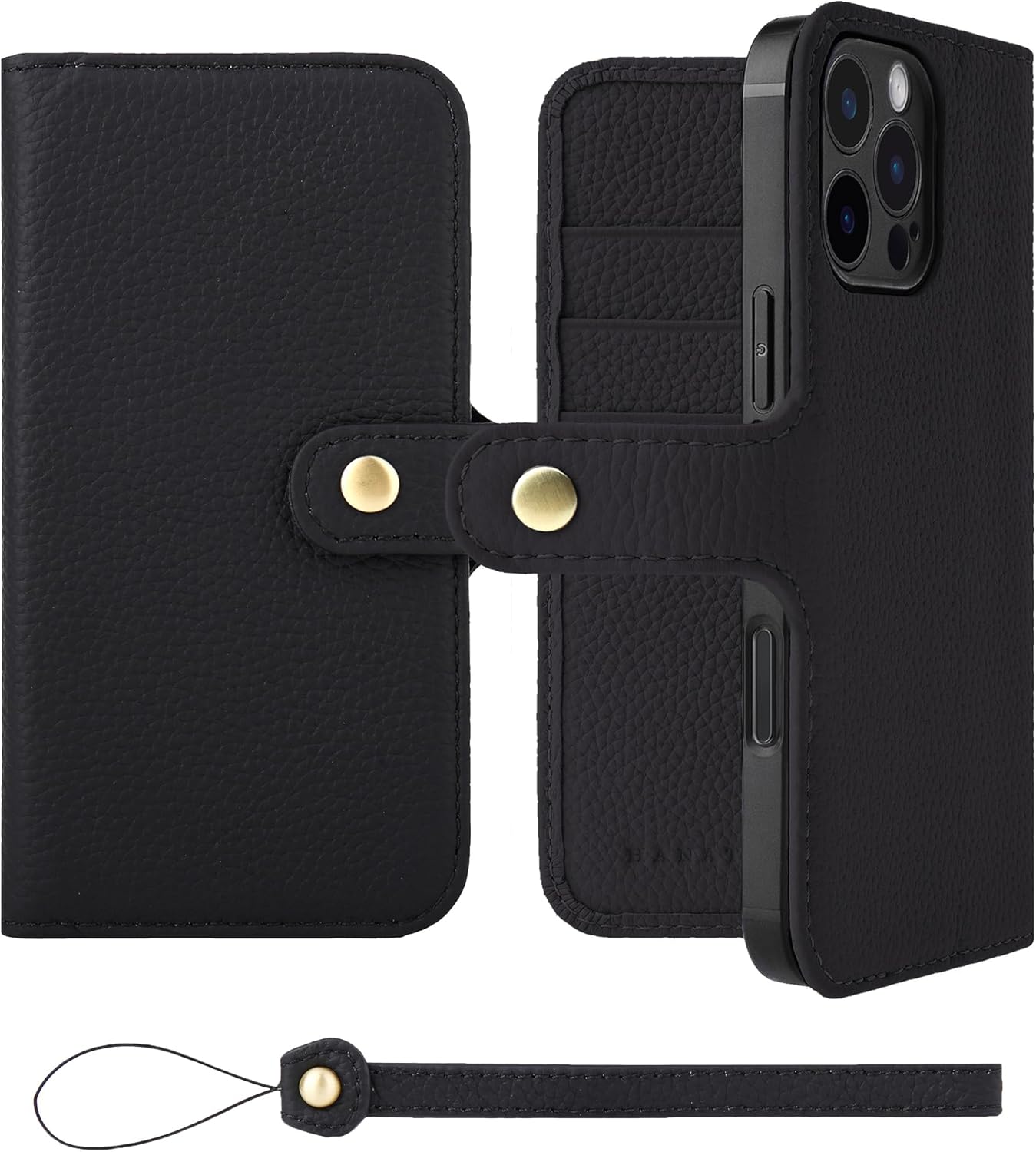 iPhone16ProMax ケース 手帳型 スマホケース コードホルダー 付き
