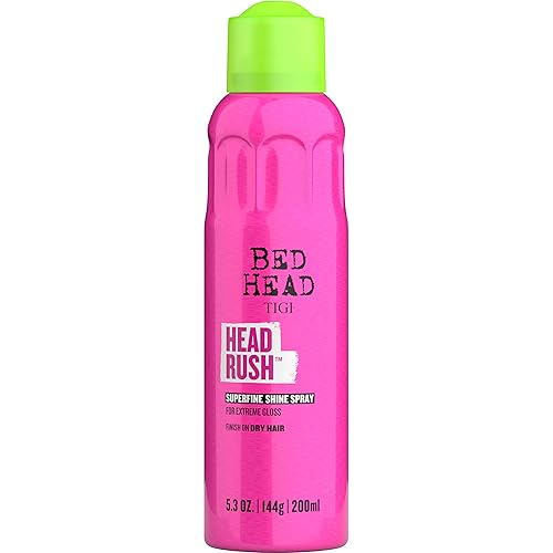 TIGI Bed Head Headrush Shine Spray para cabello suave y brillante, 5.3 oz
