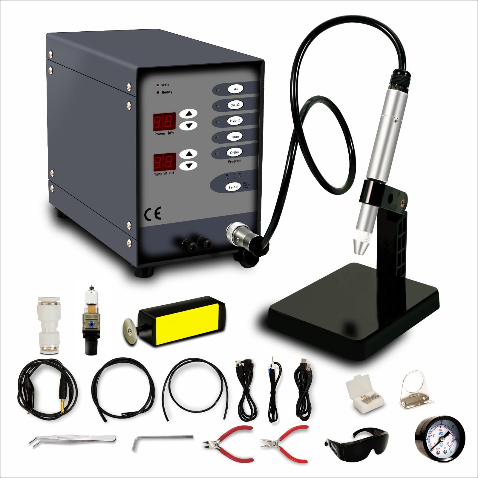 Jewelry Permanent Welder Machine,100A Pulse Arc Spot Welder Kit for Seamless Bracelets & Chains, Gold Silver Welding Tool with Foot Pedal