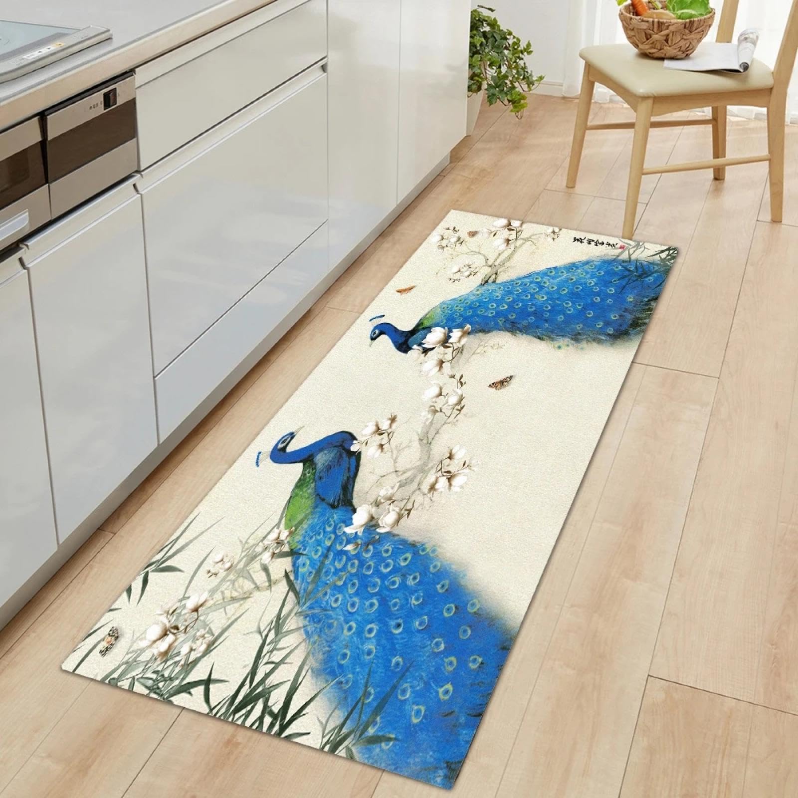 Paillasson d'entrée moderne 120x200cm pour cuisine et couloir au motif imprimé