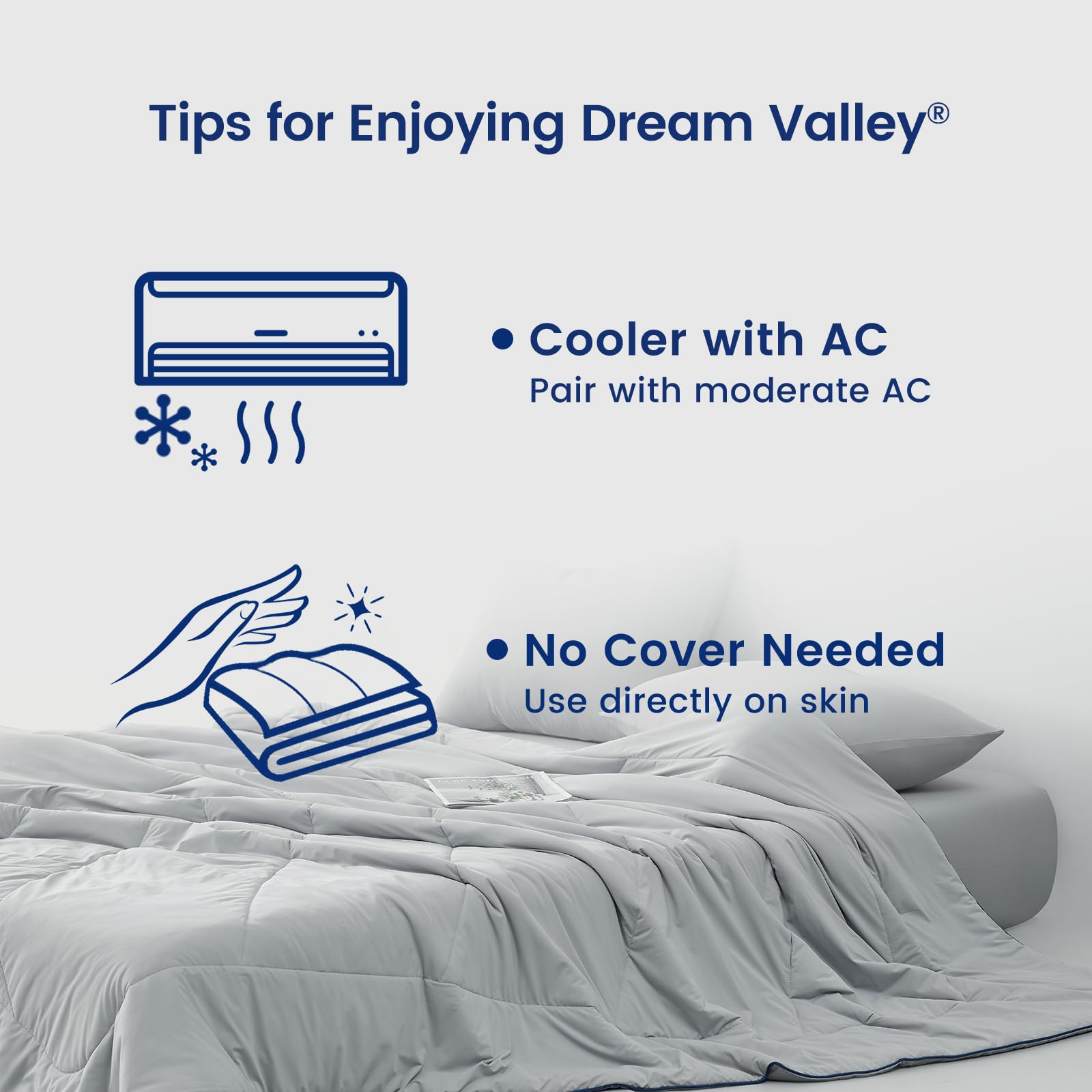 Dream Valley Outlast Deepsleep - Edredón refrescante, tamaño King, tecnología espacial de grado de la NASA, manta de refrigeración para personas que duermen con calor y sudores nocturnos, Q-Max > 0.45