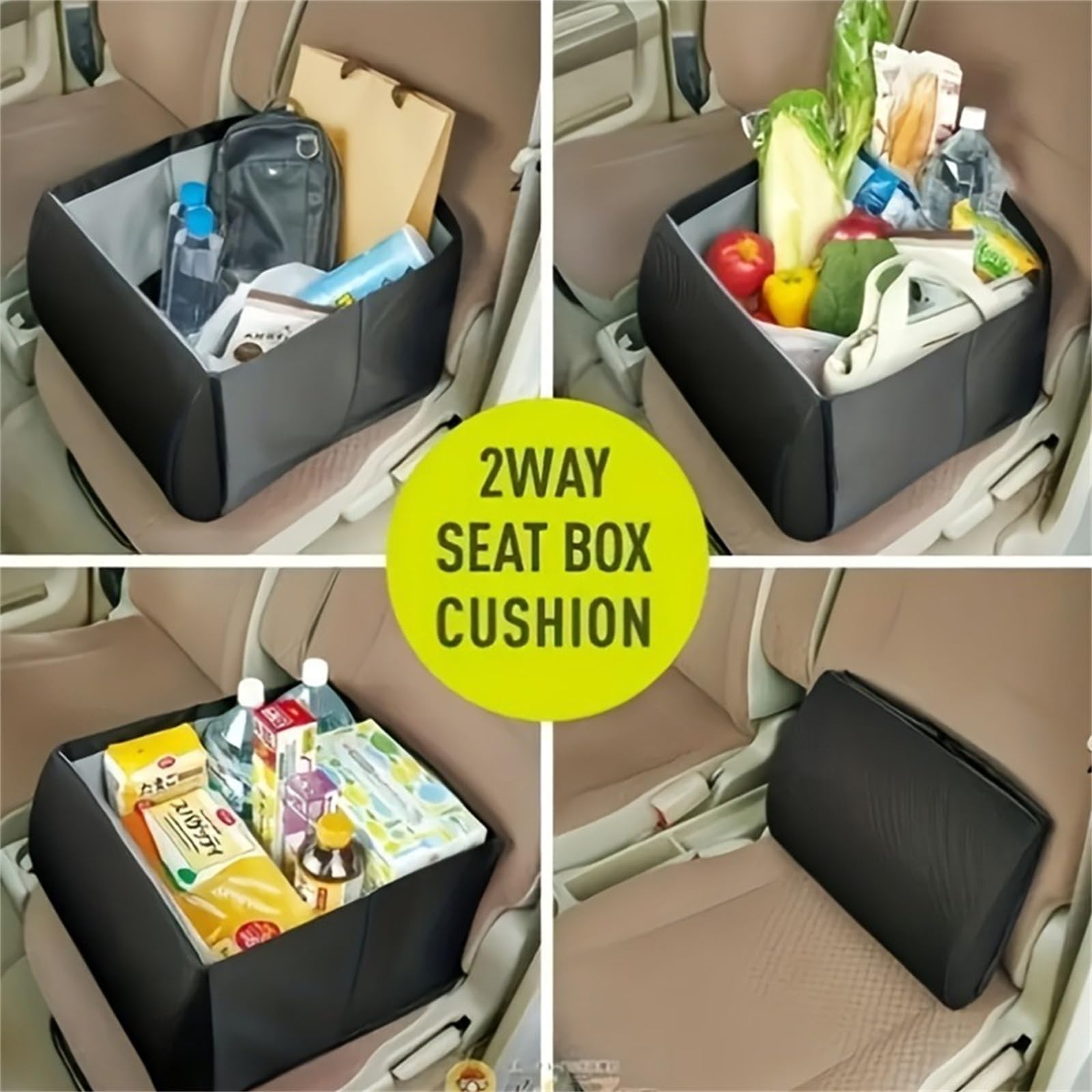 Scatola organizer multifunzione per auto, 30 l, pieghevole, per sedile posteriore o bagagliaio, organizer per auto da viaggio