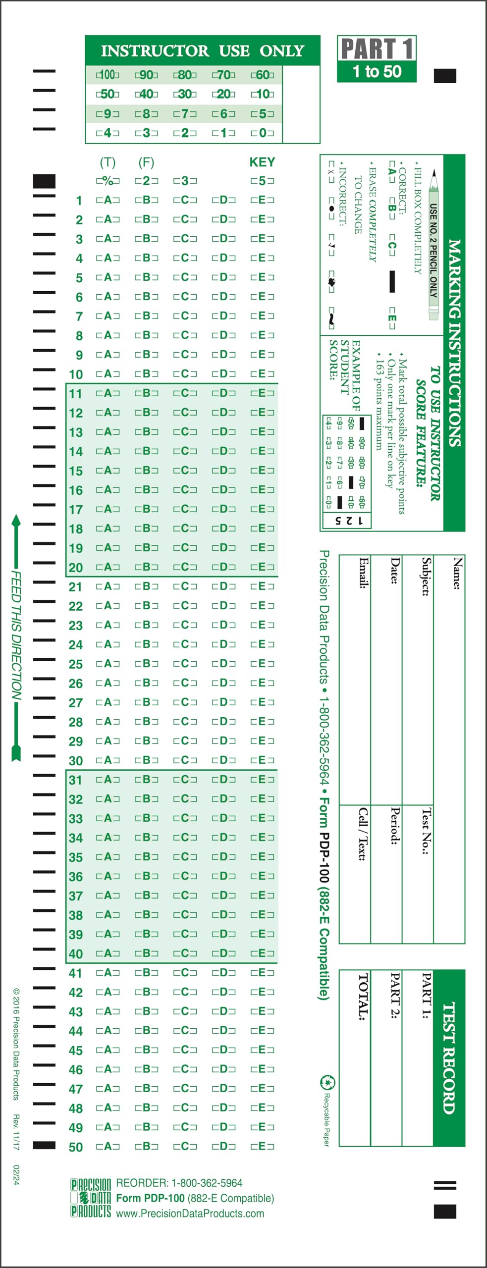 Amazon | SCANTEST-100 882-E 対応回答シート 500枚入 | Scantest