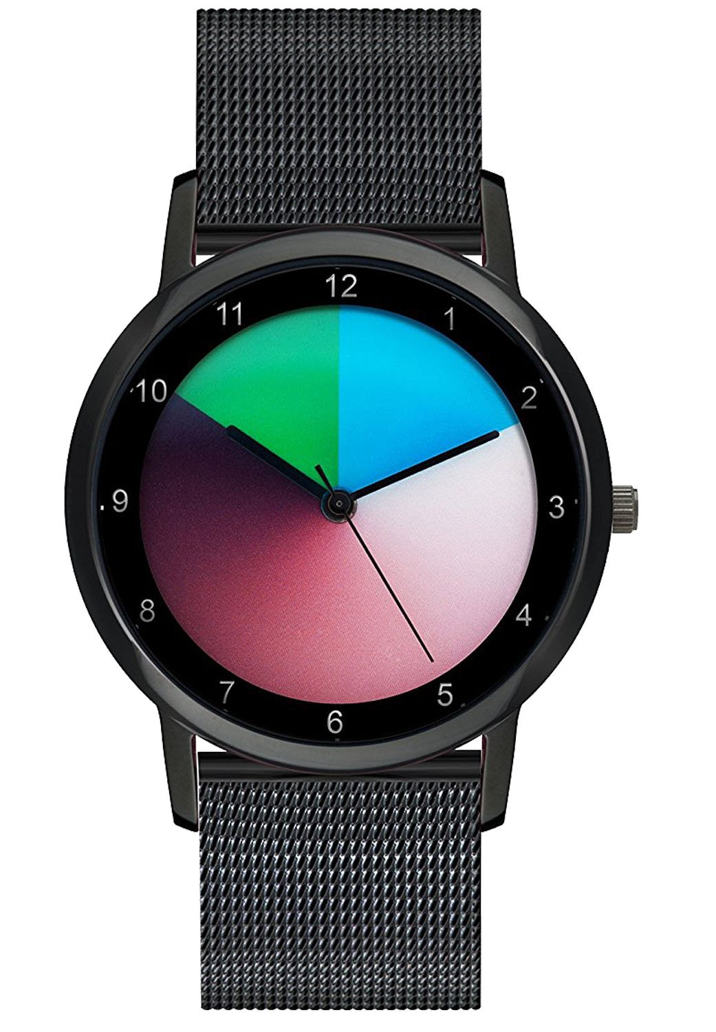 Rainbow e-Motion of Color Avantgardia Classic Unisex Quarz Armbanduhr Edelstahlgehäuse