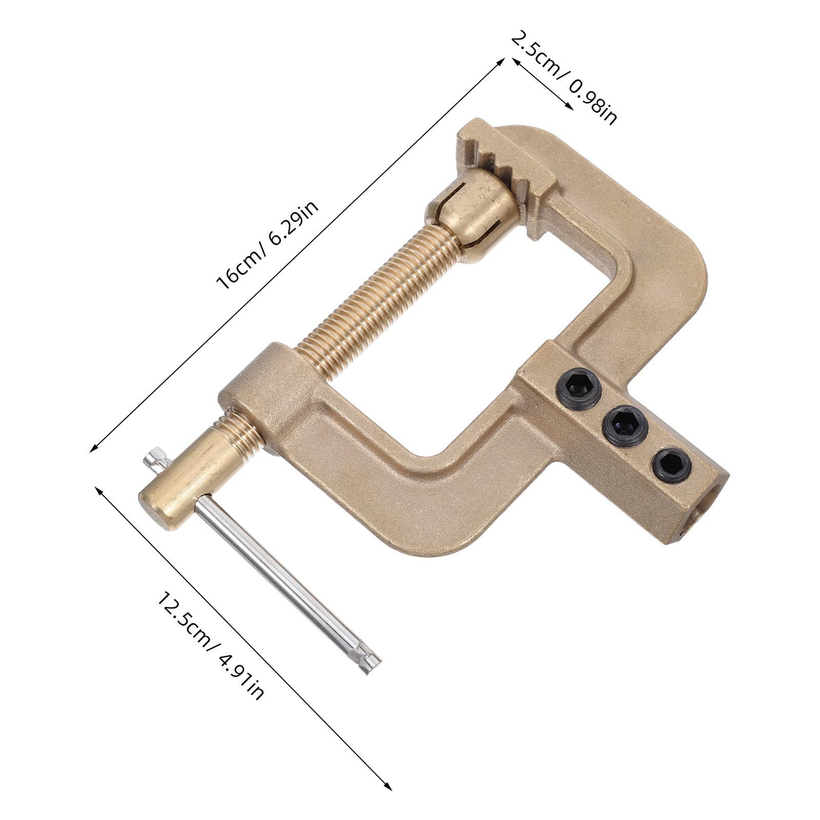Morsetto di Terra per Saldatura G-shape a Vite in Ottone | Set 1 Pezzo, Clip di Messa a Terra Terminale a Crimpare, Corpo Molla Robusta e Contatto Ispessito