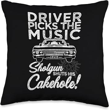 Supernatural Driver Picks Music Throw Pillow