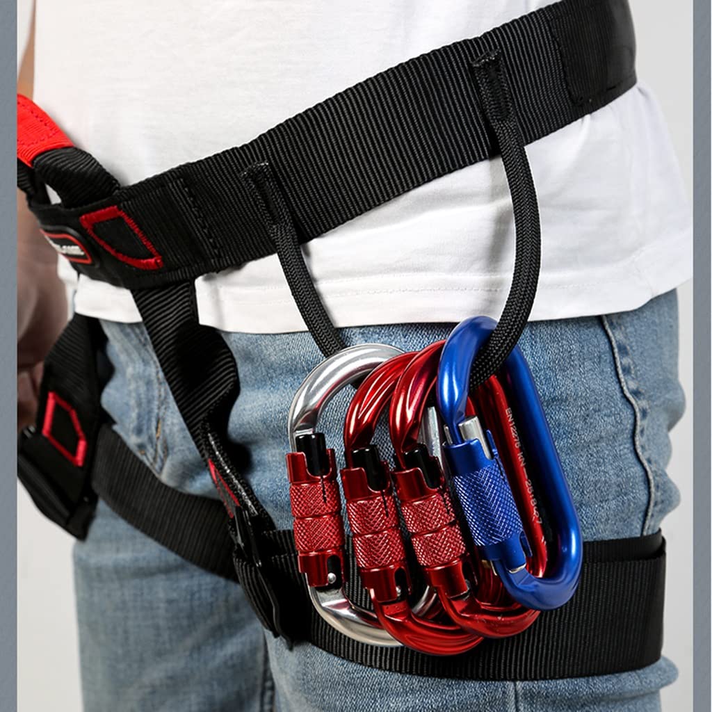 SwaYve Cintura Di Sicurezza per Metà Corpo, Imbracatura Di Sicurezza Anticaduta, Cintura Di Sicurezza per Protezione da Arrampicata per Arrampicata, Alpinismo, Soccorso Antincendio, Discesa in Corda D