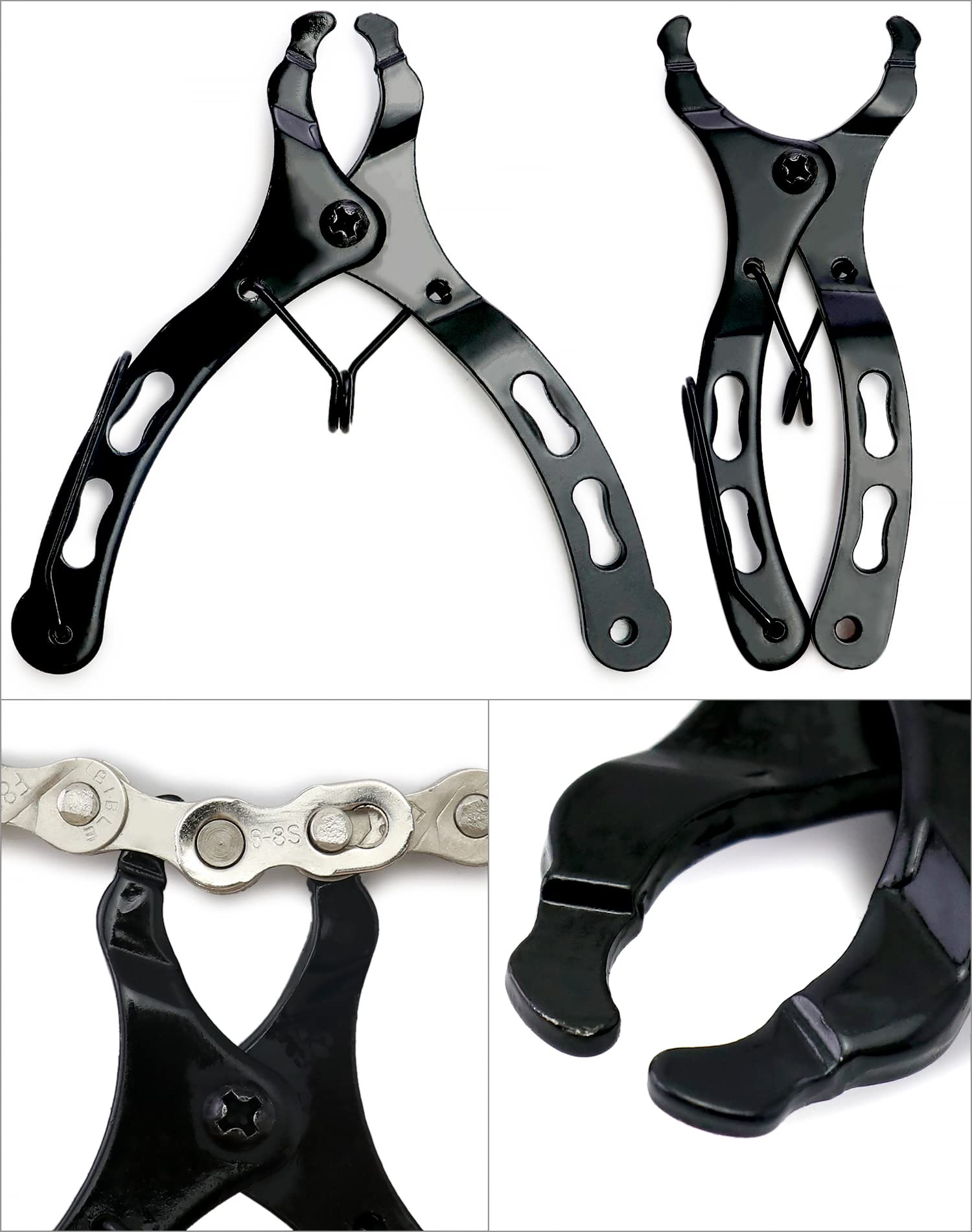 QWORK Chaîne Vélo 6/7/8 Vitesses + Outils - Kit Complet Avec Maillons Et Dérive-chaîne