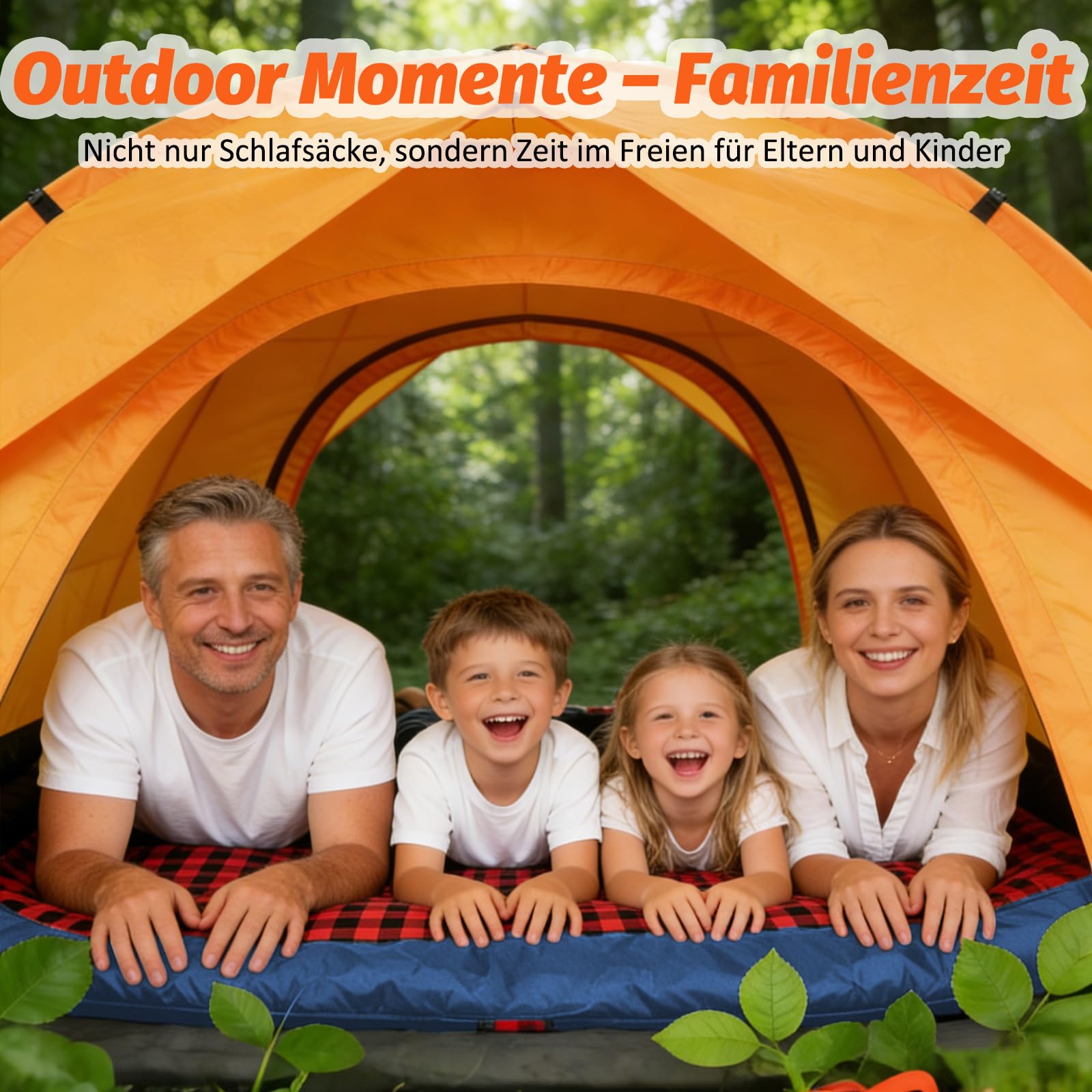 SWTMERRY Camping Doppelschlafsack für Erwachsene - Schlafsack 2 Personen, 230x160cm Deckenschlafsäcke mit 2 Kissen für Familie Outdoor, Wandern, Reisen