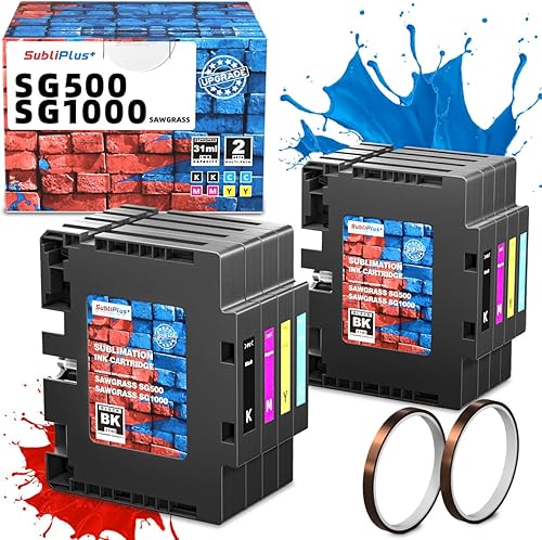 SubliPlus+ Cartuchos de tinta de sublimación SG500 SG1000 compatibles con impresoras SAWGRASS Virtuoso SG500 SG1000 Firmware mejorado Ver 3.03 2