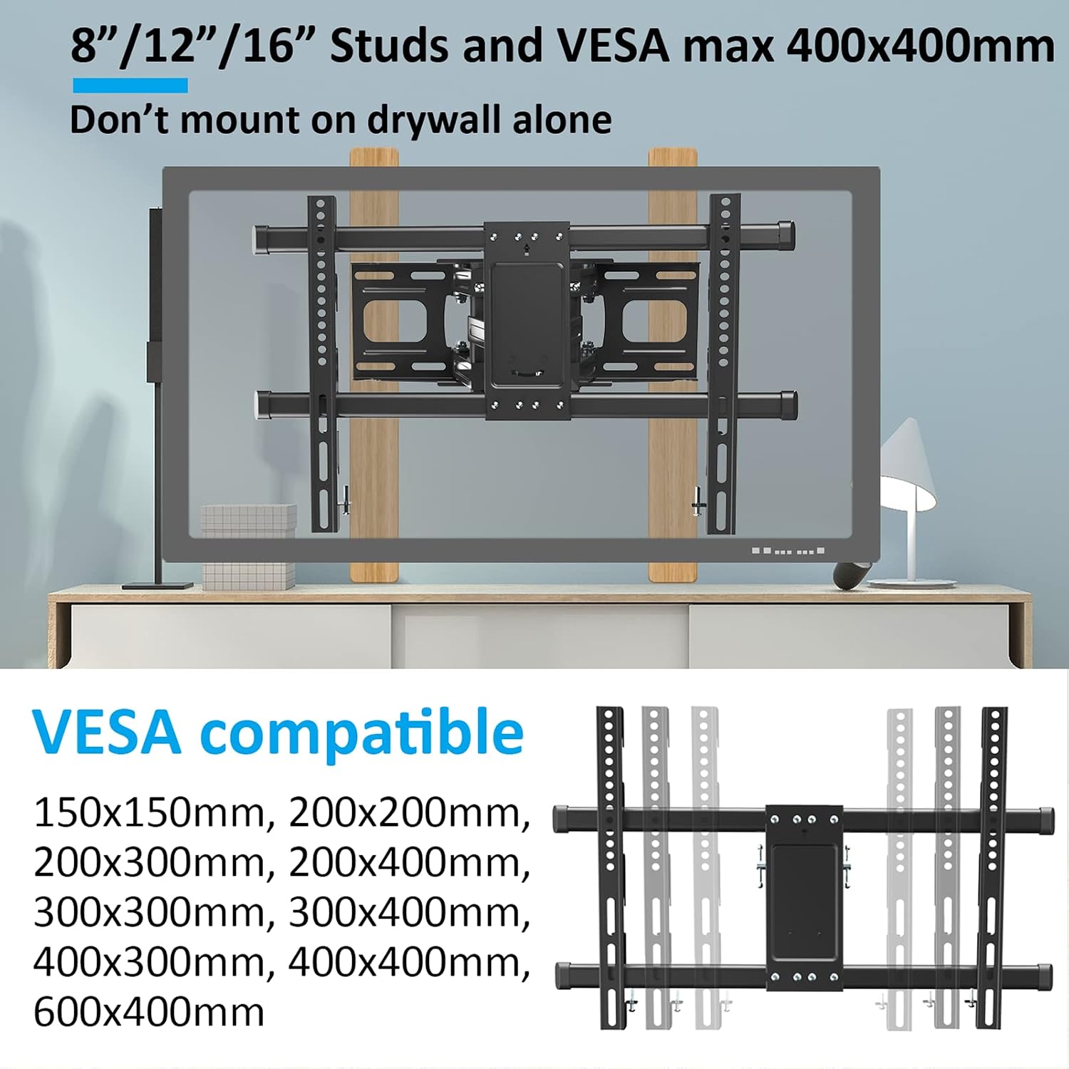 Uр Tо 40% оƒƒ Full Motion TV Wall Mount with Height Setting, JUSTSTONE TV Bracket Fits Most 37-75 Inch LED Flat&Curved TVs,Articulating Swivel Tilt Dual Arms Extension Max VESA 600x400mm and Holds up to 121 LBS Hоlіdау Dеаlѕ 🛒 Full Motion TV Wall Mount with Height Setting, JUSTSTONE TV Bracket Fits Most 37-75 Inch LED Flat&Curved TVs,Articulating Swivel Tilt Dual Arms Extension Max VESA 600x400mm and Holds up to 121 LBS