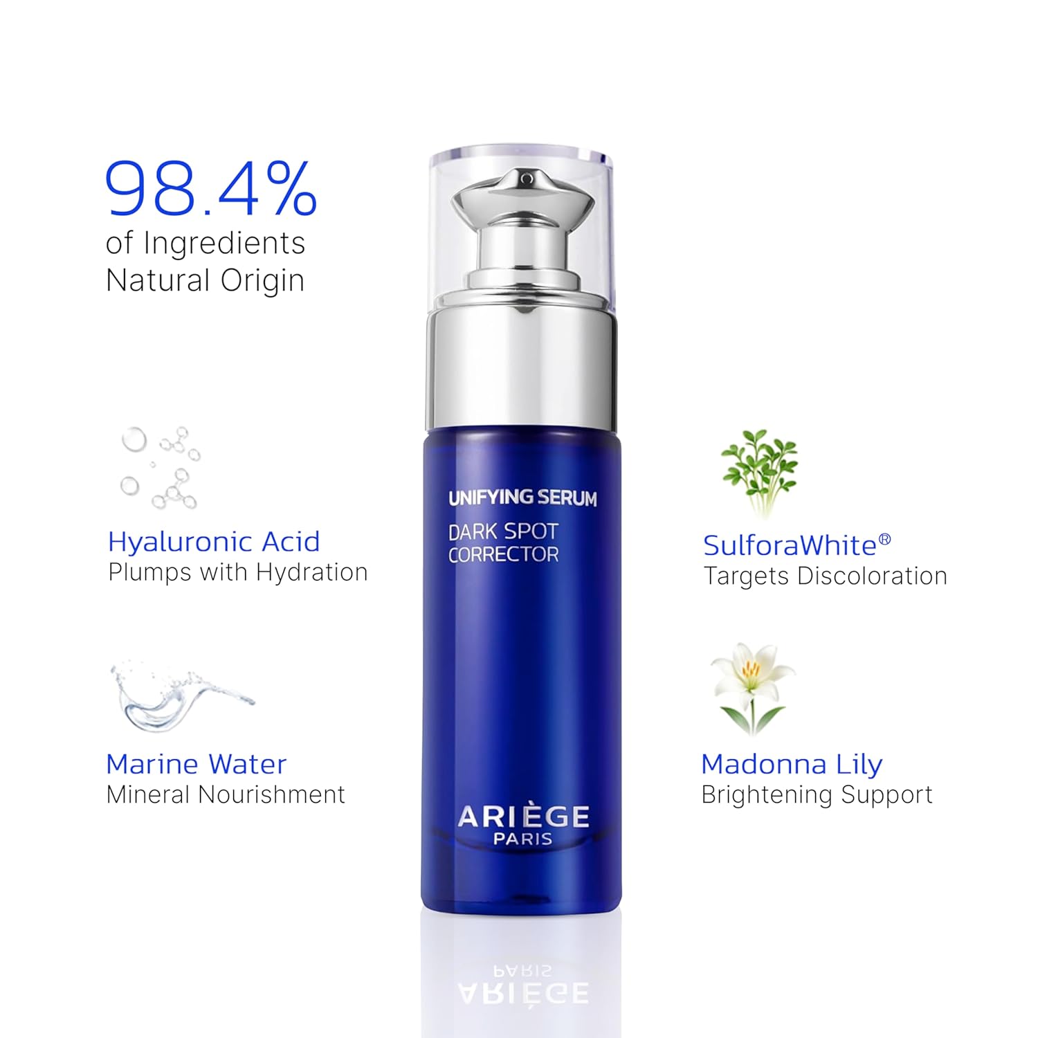 Ariege Dark Spot Corrector Serum – Non-irritating Dark Spot Remover for Face with Hyaluronic Acid - Discoloration Correcting Serum for Sun Spots, Age Spots & Post-Acne Marks | Made in France | 1 oz - Image 4