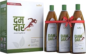 SAPTARISHI DD Joint Pain Relief Oil, Ancient Ayurvedic Formula for Body, Back, Knee, Legs, Shoulder, and Muscle Pain Relief. Pack of 3 (3 * 150Ml)