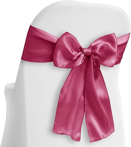 Miniatura 10 de Lann's Linens - 10 elegantes fajaslazos de satén para silla de bodafiesta - Cinta para atar en la parte trasera - Azul real