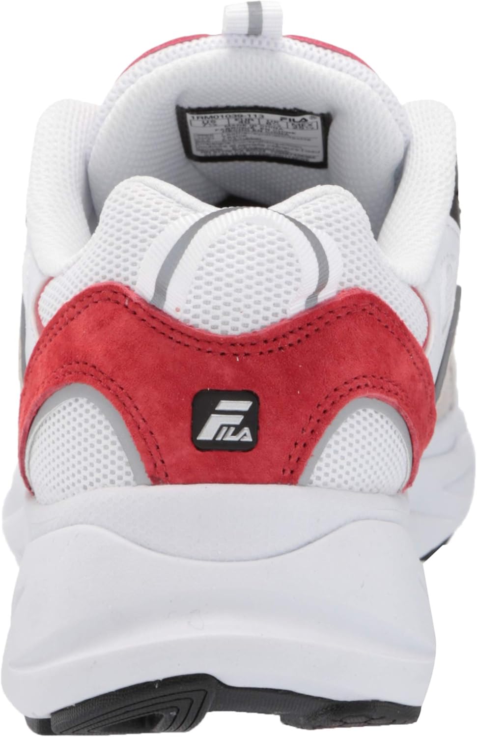 Fila Men's Trigate Sneaker, White/Red/Black, 8